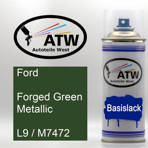 Ford, Forged Green Metallic, L9 / M7472: 400ml Sprühdose, von ATW Autoteile West.